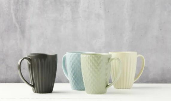 TASSE A POIGNEE PORCELAINE VERT SAUGE 400ML
